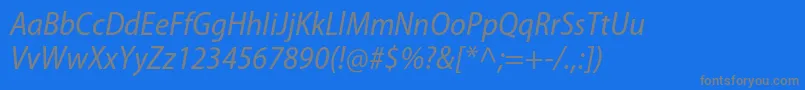 MyriadproSemicnit Font – Gray Fonts on Blue Background