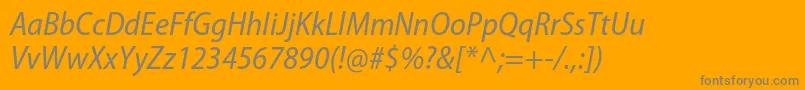 MyriadproSemicnit Font – Gray Fonts on Orange Background