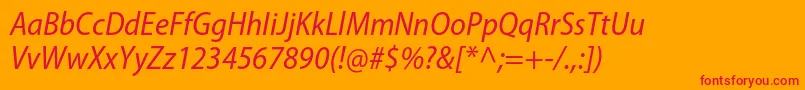 MyriadproSemicnit Font – Red Fonts on Orange Background