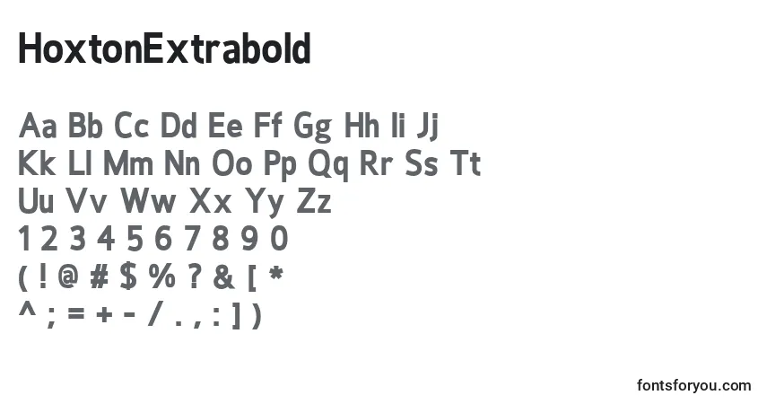 HoxtonExtrabold-fontti – aakkoset, numerot, erikoismerkit