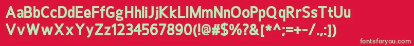 HoxtonExtrabold Font – Green Fonts on Red Background