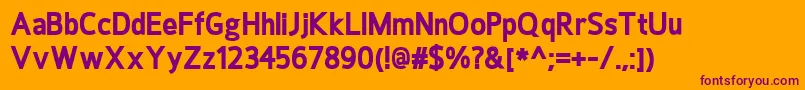HoxtonExtrabold Font – Purple Fonts on Orange Background