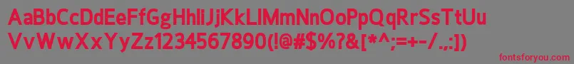 HoxtonExtrabold Font – Red Fonts on Gray Background