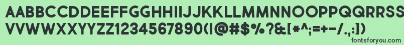 フォントMarketFreshBold – 緑の背景に黒い文字