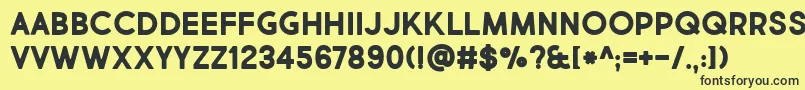 MarketFreshBold Font – Black Fonts on Yellow Background