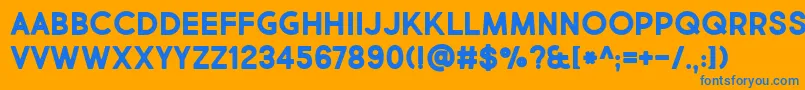 MarketFreshBold Font – Blue Fonts on Orange Background