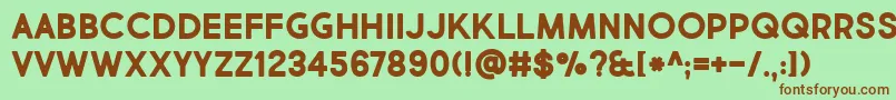 MarketFreshBold Font – Brown Fonts on Green Background