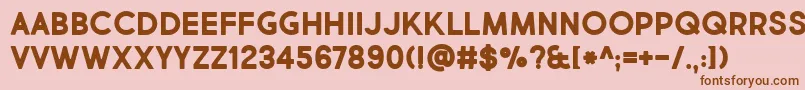 MarketFreshBold Font – Brown Fonts on Pink Background