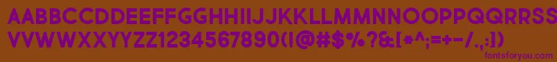 MarketFreshBold Font – Purple Fonts on Brown Background
