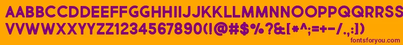 MarketFreshBold Font – Purple Fonts on Orange Background