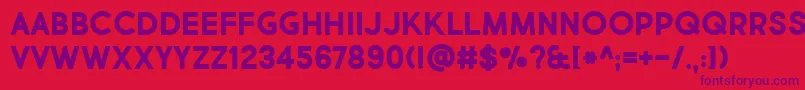 MarketFreshBold Font – Purple Fonts on Red Background