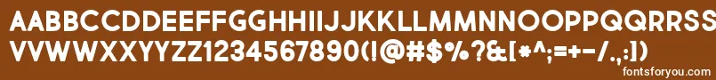 MarketFreshBold Font – White Fonts on Brown Background