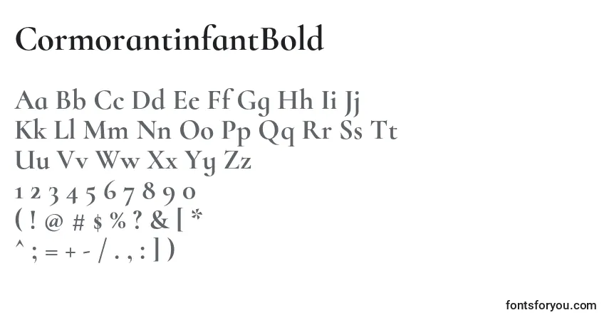 A fonte CormorantinfantBold – alfabeto, números, caracteres especiais