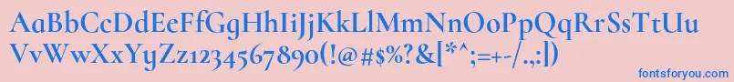 CormorantinfantBold Font – Blue Fonts on Pink Background