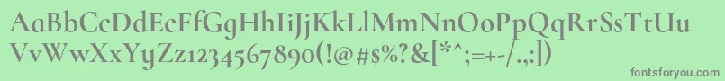 CormorantinfantBold Font – Gray Fonts on Green Background