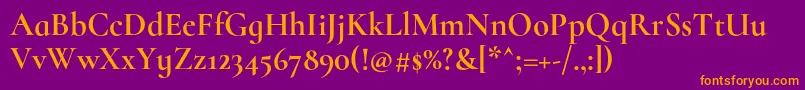 CormorantinfantBold Font – Orange Fonts on Purple Background