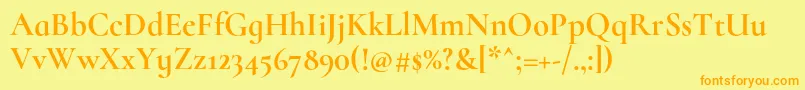 CormorantinfantBold Font – Orange Fonts on Yellow Background