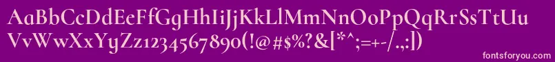 CormorantinfantBold Font – Pink Fonts on Purple Background