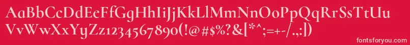 CormorantinfantBold Font – Pink Fonts on Red Background