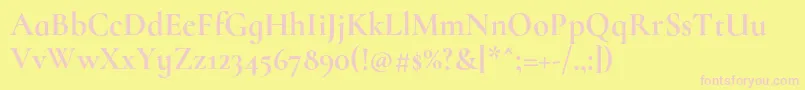 CormorantinfantBold Font – Pink Fonts on Yellow Background