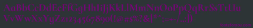 フォントCormorantinfantBold – 黒い背景に紫のフォント