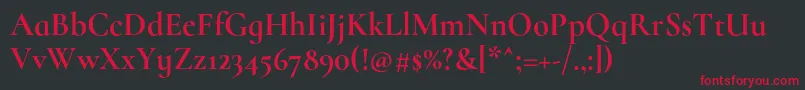 CormorantinfantBold Font – Red Fonts on Black Background