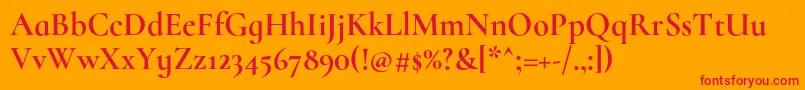 En savoir plus sur la police CormorantinfantBold Police CormorantinfantBold – polices rouges sur fond orange