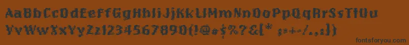 OakMarsquake Font – Black Fonts on Brown Background