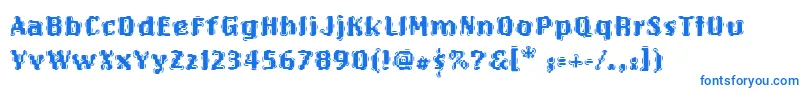 OakMarsquake Font – Blue Fonts on White Background