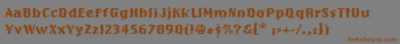 OakMarsquake Font – Brown Fonts on Gray Background