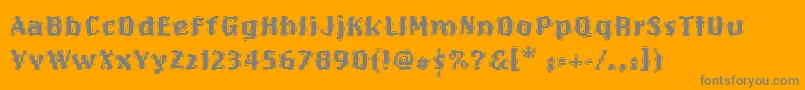 OakMarsquake-Schriftart – Graue Schriften auf orangefarbenem Hintergrund