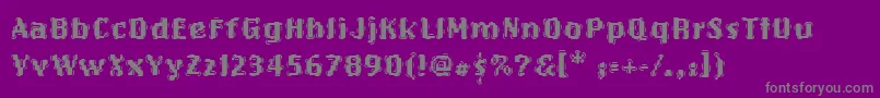 Шрифт OakMarsquake – серые шрифты на фиолетовом фоне