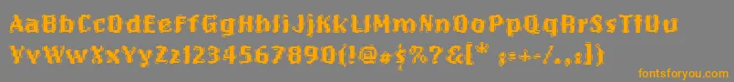 OakMarsquake Font – Orange Fonts on Gray Background