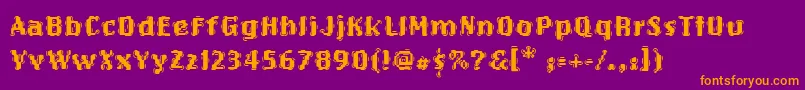 OakMarsquake Font – Orange Fonts on Purple Background