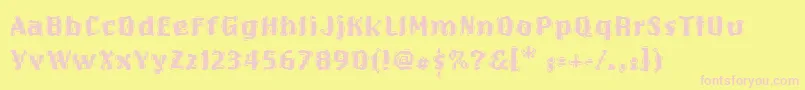 OakMarsquake Font – Pink Fonts on Yellow Background