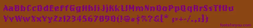 OakMarsquake Font – Purple Fonts on Brown Background