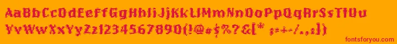 OakMarsquake Font – Red Fonts on Orange Background