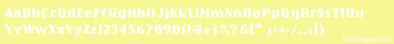 OakMarsquake Font – White Fonts on Yellow Background