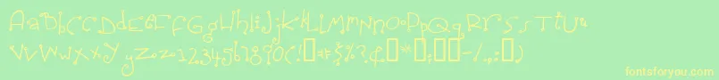 Spidershank Font – Yellow Fonts on Green Background