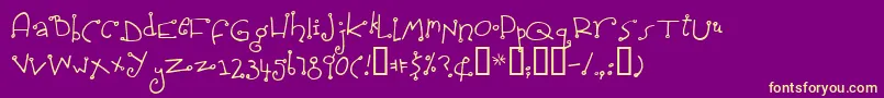 Spidershank Font – Yellow Fonts on Purple Background