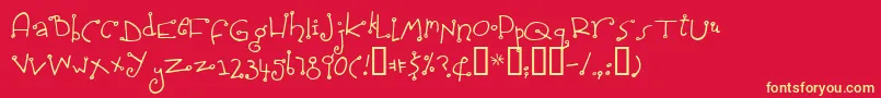 Spidershank Font – Yellow Fonts on Red Background