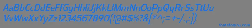 Weitere Informationen zur AthabascaCdIt-Schriftart AthabascaCdIt-Schriftart – Blaue Schriften auf grauem Hintergrund