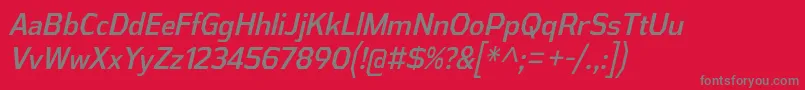 AthabascaCdIt Font – Gray Fonts on Red Background