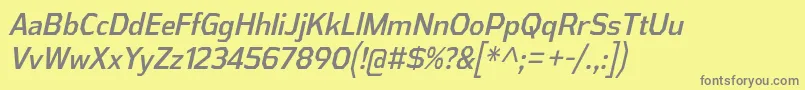 AthabascaCdIt Font – Gray Fonts on Yellow Background