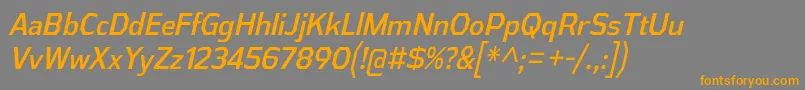 AthabascaCdIt Font – Orange Fonts on Gray Background
