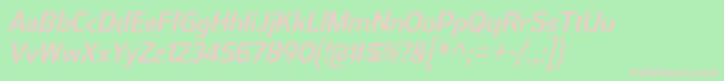AthabascaCdIt Font – Pink Fonts on Green Background