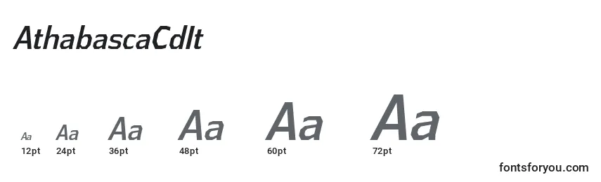 Размеры шрифта AthabascaCdIt