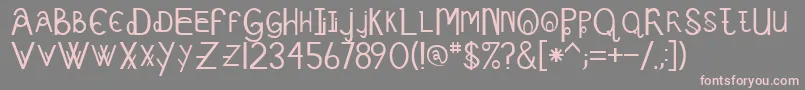 Schizcase Font – Pink Fonts on Gray Background
