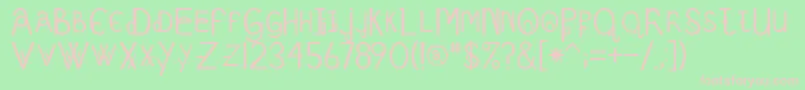 Schizcase Font – Pink Fonts on Green Background
