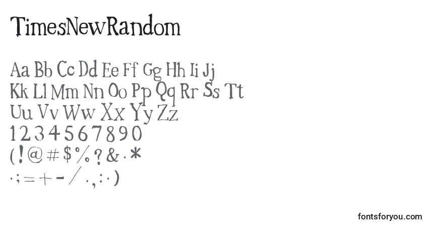 TimesNewRandom Font – alphabet, numbers, special characters